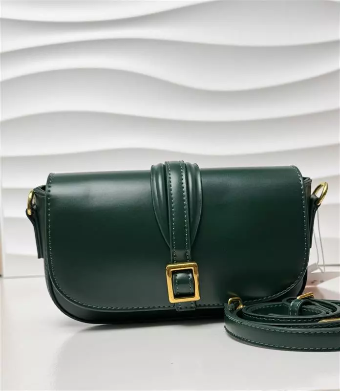 GREEN LEATHER CROSSBODY BAG