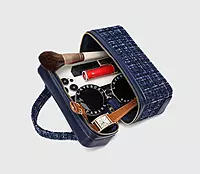 ZARA MINI SQUARE BOX BAG BLUE
