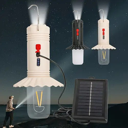 SOLAR CAMPING LIGHT WITH SOLAR PANEL