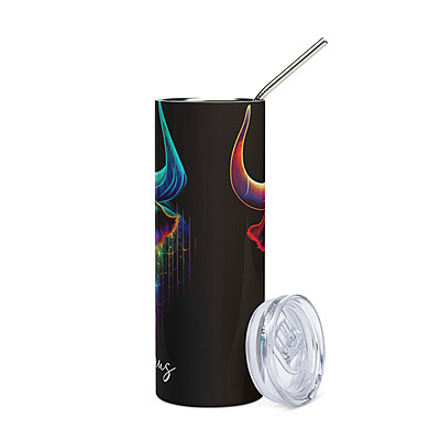 Taurus Zodiac Sign Skinny Tumbler – Vibrant Sublimated Astrology Drinkware