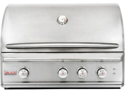Professional 34" Stainless Steel 3 Burner Built In Gas Grill - LP
