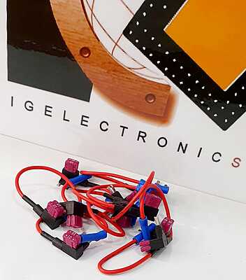 Splitter 10A 2 mini fuses 1mm2 red