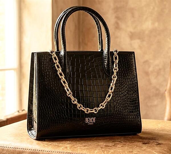 CAROLINE PATENT CROC SKIN