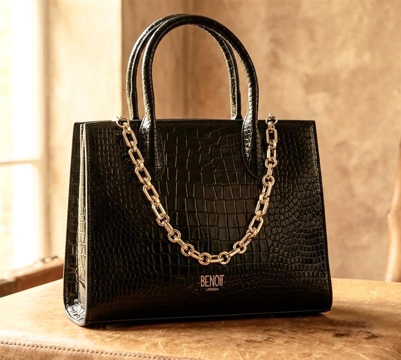 CAROLINE PATENT CROC SKIN