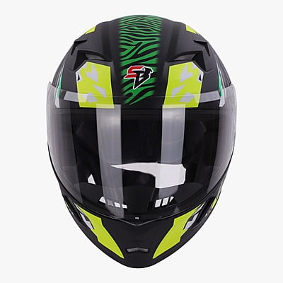 STEELBIRD SBA-21 RAPTOR PANTHA MATT BLACK/NEON GREEN C/V 580 MM (M)