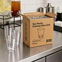 9oz Plastic Drinking Glass SAN 24/1