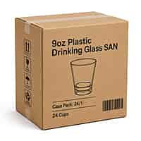 9oz Plastic Drinking Glass SAN 24/1