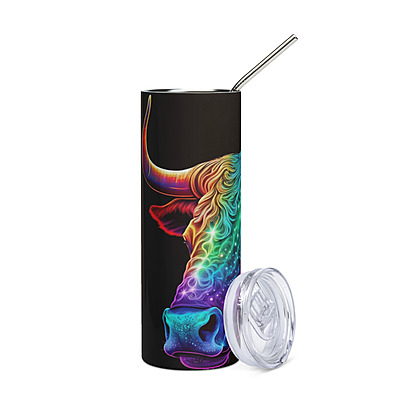Taurus Zodiac Sign Skinny Tumbler – Vibrant Sublimated Astrology Drinkware