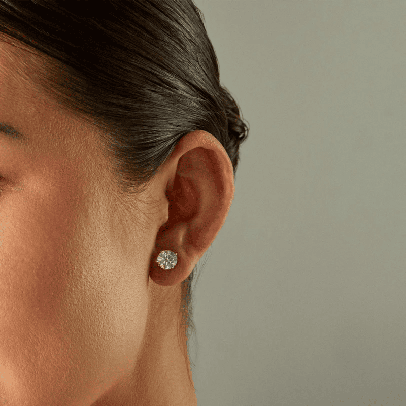 lab diamond stud earrings