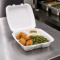 9x9 Foam Tray 3 Div P.F 2/100