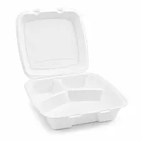 9x9 Foam Tray 3 Div P.F 2/100