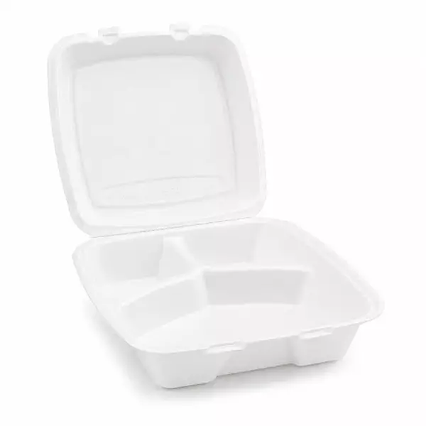 9x9 Foam Tray 3 Div P.F 2/100