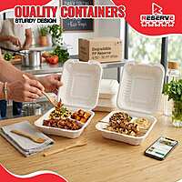 9x9x2 Degradable PP Reserve Tray 4/50- 3C PP White