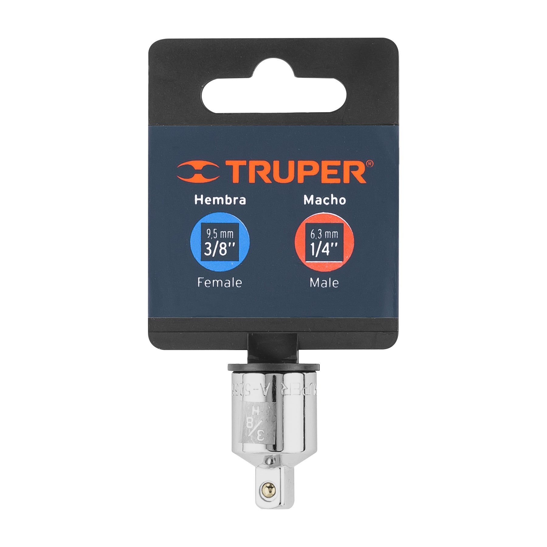 Adaptador para matraca de cuadro 3/8' a cuadro 1/4' - A-5255 / 13423