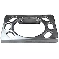 Portavaso cepillero, metálico, cromo, BASIC - 49610 - A-907 - Caja con 4 Pieza – Master 24