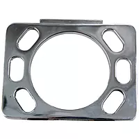 Portavaso cepillero, metálico, cromo, BASIC - 49610 - A-907 - Caja con 4 Pieza – Master 24