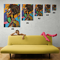 Mosaic of Strength - Vibrant Geometric Art Print (UNFRAMED)