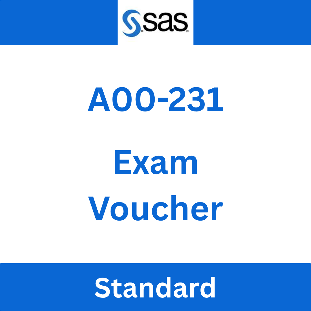 SAS 9.4 Base Programming - Performance Based Exam A00-231 Exam Voucher