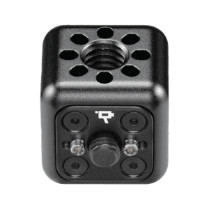 Wooden Camera Accessory Cube (3/8"-16) - 3/8"-16 Holes, 1/4"-20 Screw