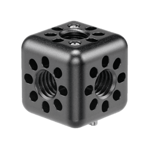 Wooden Camera Accessory Cube (3/8"-16) - 3/8"-16 Holes, 3/8"-16 Screw