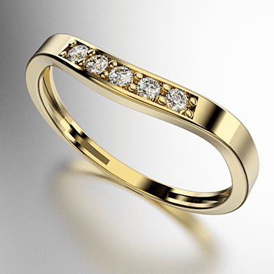 ANILLO MEDIO SIN FIN SIMIL EN "V" PIEDRAS REDONDAS (MOD. A003) ANILLO MEDIO SIN FIN SIMIL EN "V" PIEDRAS REDONDAS (MOD. A003)