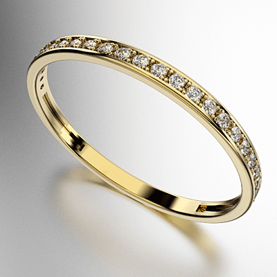 ANILLO MEDIO SIN FIN PAVEE PIEDRAS REDONDAS (MOD. A004)