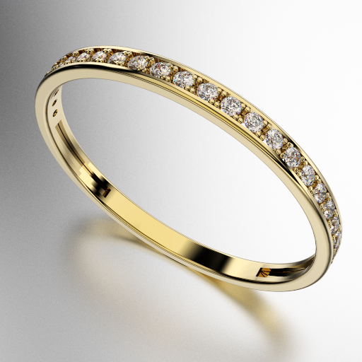 ANILLO MEDIO SIN FIN PAVEE PIEDRAS REDONDAS (MOD. A004)