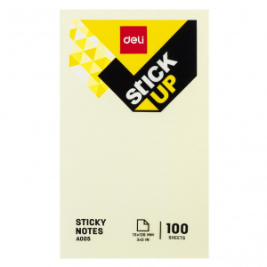 DELI A005 STICKUP NOTE 5x3 YELLOW 100s