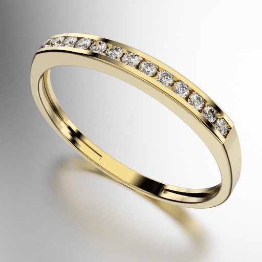 ANILLO MEDIO SIN FIN CON BRILLANTES 10 PUNTOS (1.25MM) - (MOD. A005) ANILLO MEDIO SIN FIN CON BRILLANTES 10 PUNTOS (1.25MM) - (MOD. A005)