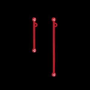 Wooden Camera Cine Mag Ties (Pack of 5) - 175mm / Neon Orange