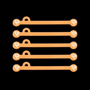 Wooden Camera Cine Mag Ties (Pack of 5) - 175mm / Neon Orange