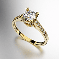 ANILLO SOLITARIO REDONDA COSTADO ENGARCE PAVEE (MOD. A011) ANILLO SOLITARIO REDONDA COSTADO ENGARCE PAVEE (MOD. A011)