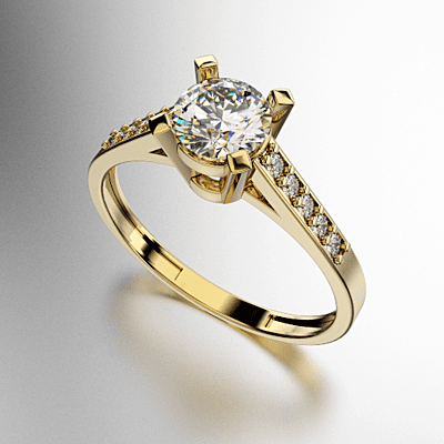 ANILLO SOLITARIO REDONDA COSTADO ENGARCE PAVEE (MOD. A011) ANILLO SOLITARIO REDONDA COSTADO ENGARCE PAVEE (MOD. A011)