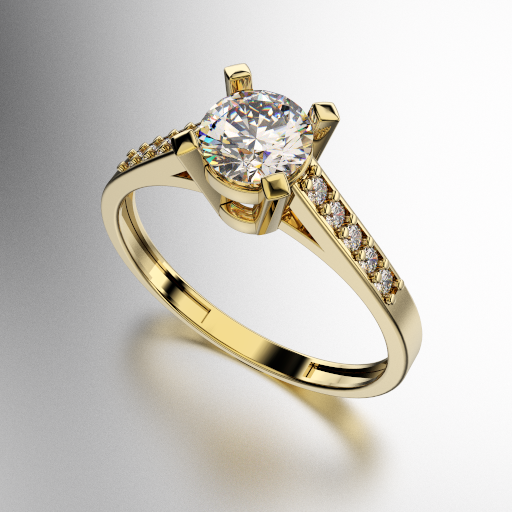 ANILLO SOLITARIO REDONDA COSTADO ENGARCE PAVEE (MOD. A011) ANILLO SOLITARIO REDONDA COSTADO ENGARCE PAVEE (MOD. A011)