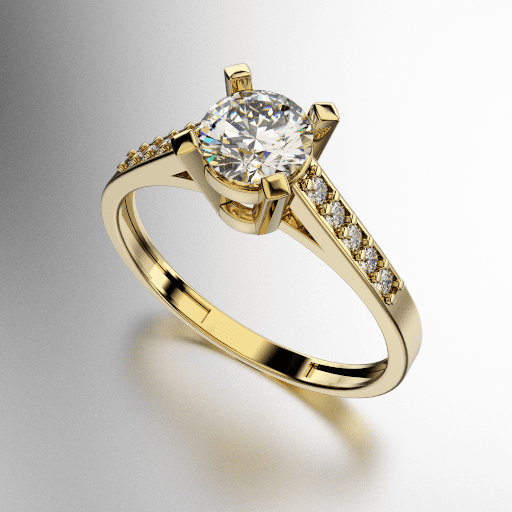 ANILLO SOLITARIO CON BRILLANTE 65 PUNTOS PIEDRA CENTRAL (5MM) COSTADO ENGARCE PAVEE (1.25MM) - (MOD. A011) ANILLO SOLITARIO CON BRILLANTE 65 PUNTOS PIEDRA CENTRAL (5MM) COSTADO ENGARCE PAVEE (1.25MM) - (MOD. A011)