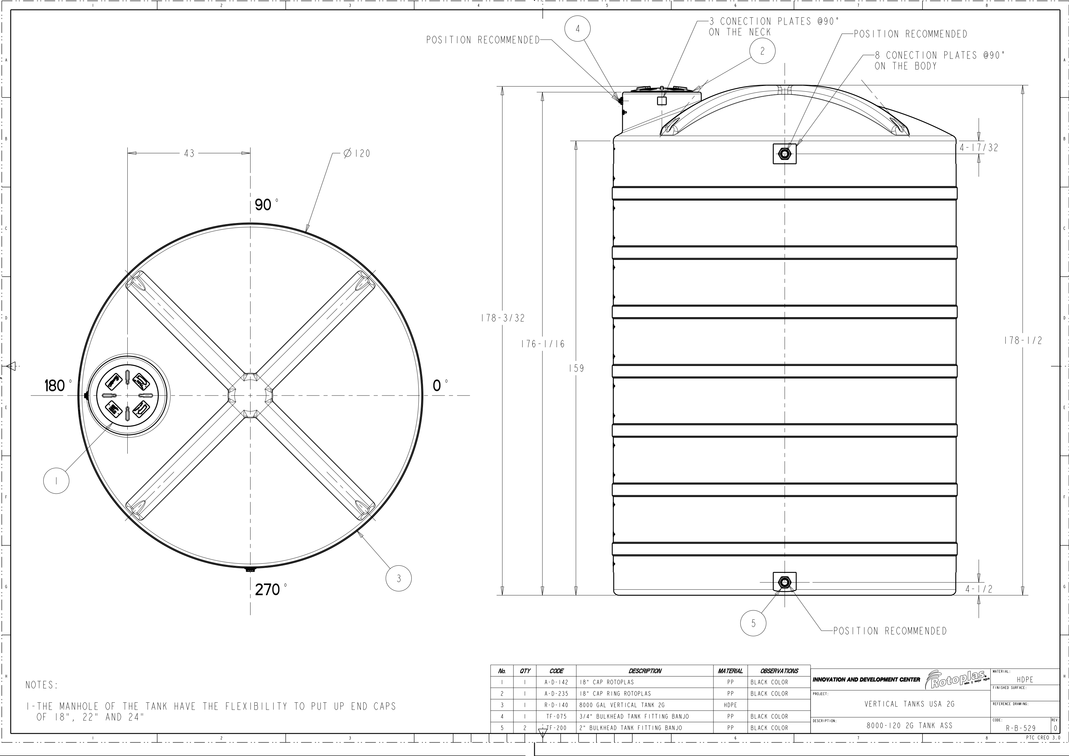 Snyder Industries 8000 Gallon Green Water Tank