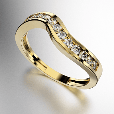 ANILLO MEDIO SIN FIN ONDITA PIEDRAS REDONDAS (MOD. A037)