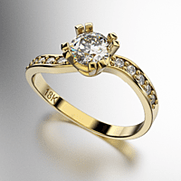 ANILLO SOLITARIO ONDITA COSTADO CON PIEDRAS REDONDAS (MOD. A038) ANILLO SOLITARIO ONDITA COSTADO CON PIEDRAS REDONDAS (MOD. A038)