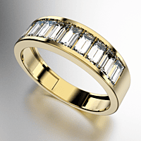 ANILLO MEDIO SIN FIN BAGUETTE  (MOD. A043)