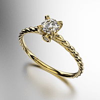 ANILLO SOLITARIO CUERPO TRENZADO CON UNA PIEDRA EN CADA LATERAL (MOD. A080) ANILLO SOLITARIO CUERPO TRENZADO CON UNA PIEDRA EN CADA LATERAL (MOD. A080)