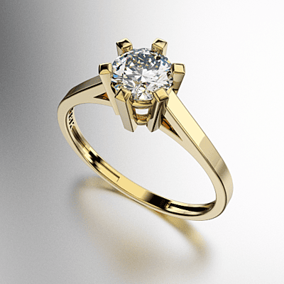 ANILLO SOLITARIO SEIS GRIFAS CON PIEDRA REDONDA (5MM) ANILLO SOLITARIO SEIS GRIFAS CON PIEDRA REDONDA (5MM)