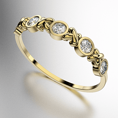 ANILLO CINTILLO CON APLIQUES EN "X" Y ENGARCES VIROLA PIEDRAS REDONDAS (MOD. A098) ANILLO CINTILLO CON APLIQUES EN "X" Y ENGARCES VIROLA PIEDRAS REDONDAS (MOD. A098)