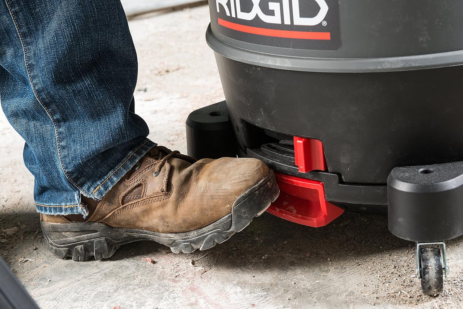 RIDGID 50338 1650RV Motor-on-Bottom Wet Dry Vacuum, 16-Gallon Shop Vacuum with Cart, 6.5 Peak HP Motor, Large Wheels