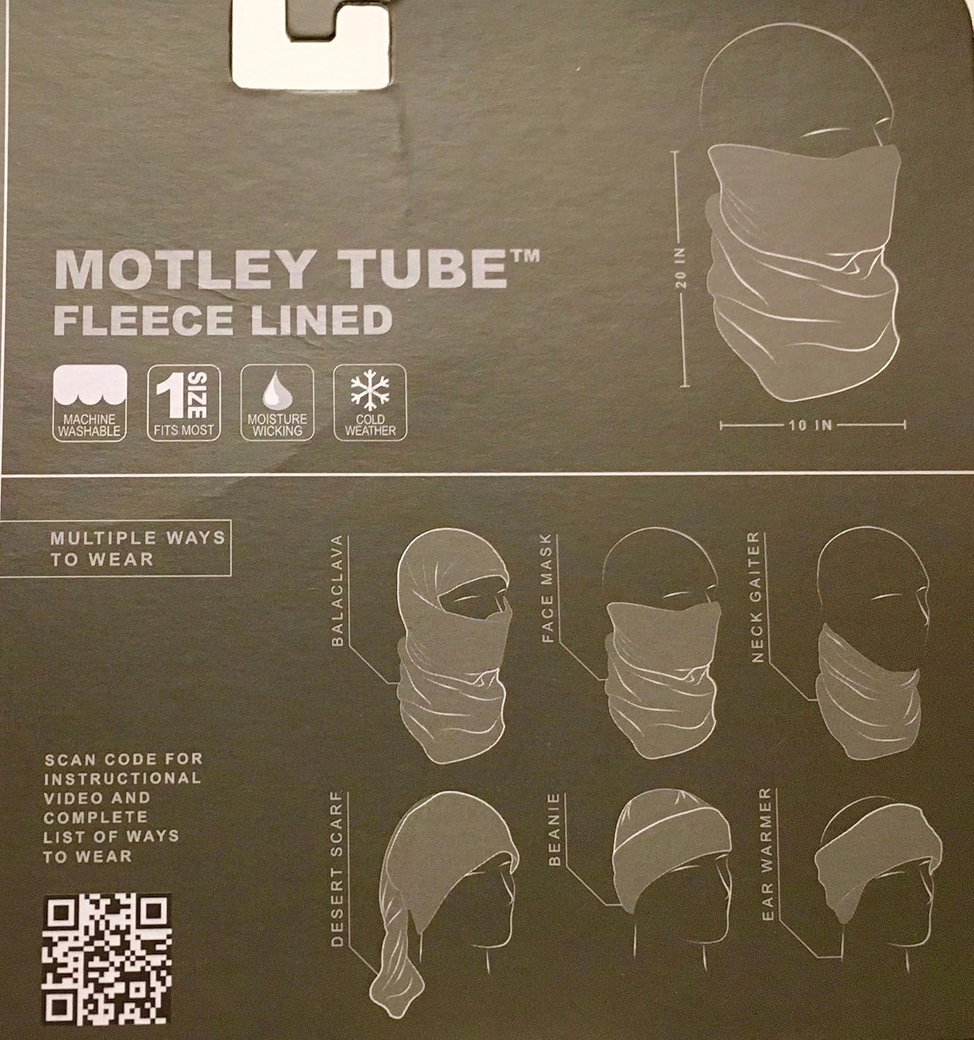 ZANHEADGEAR Motley Tube Multifunctional Neck Gaiter Headwear