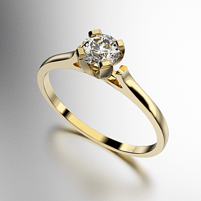 ANILLO SOLITARIO CUATRO GRIFAS BRILLANTE REDONDO 40 PUNTOS (4.5MM) - (MOD. A101) ANILLO SOLITARIO CUATRO GRIFAS BRILLANTE REDONDO 40 PUNTOS (4.5MM) - (MOD. A101)