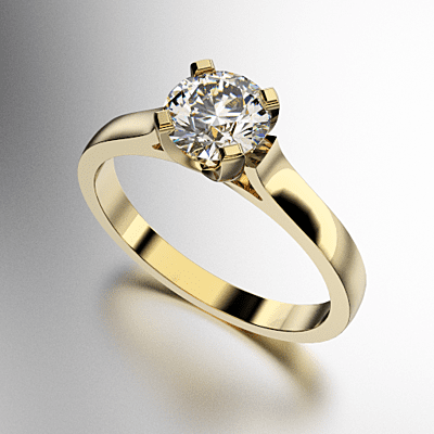 ANILLO SOLITARIO CON CUATRO GRIFAS (MOD. A102) ANILLO SOLITARIO CON CUATRO GRIFAS (MOD. A102)