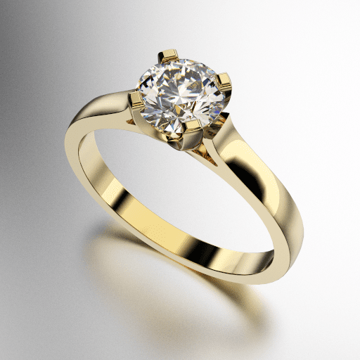 ANILLO SOLITARIO CON CUATRO GRIFAS (MOD. A102) ANILLO SOLITARIO CON CUATRO GRIFAS (MOD. A102)
