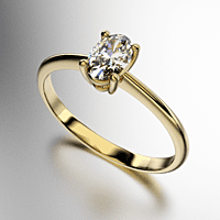 ANILLO SOLITARIO CON CUATRO GRIFAS PIEDRA OVAL (MOD. A103) ANILLO SOLITARIO CON CUATRO GRIFAS PIEDRA OVAL (MOD. A103)