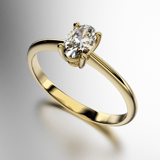 ANILLO SOLITARIO CON CUATRO GRIFAS PIEDRA OVAL (MOD. A103) ANILLO SOLITARIO CON CUATRO GRIFAS PIEDRA OVAL (MOD. A103)