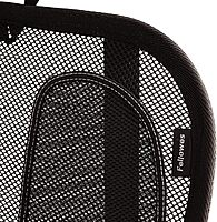 Fellowes Office Suites Mesh Back Support - Fellowes Office Suites Mesh Back Support - Strap Mount - Black - Mesh Fabric